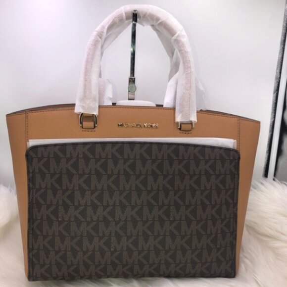 Michael Kors Emmy Large Double Handle Tote - Signature Print and Colors 5218 - Picture 3 of 9